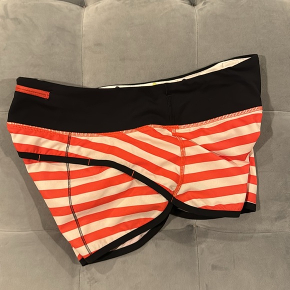 Lululemon Original Speed Shorts Stripe Waldo Fearless Red 4 - Picture 5 of 9